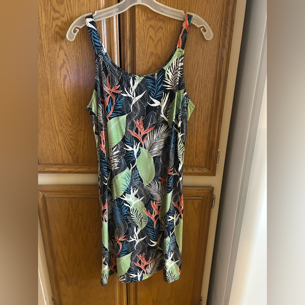 Bishop St. Tropical Print Sleeveless Dress